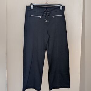 Paige Nellie Culotte w/Lace Up Pants, Size:32, Color:Black